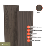 WPC Hohlkammerdiele Braun – langlebige Terrassendiele mit Holzoptik und Rillen