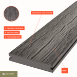 WPC Terrassendiele Grau massiv – natürliche Antik-Holzoptik