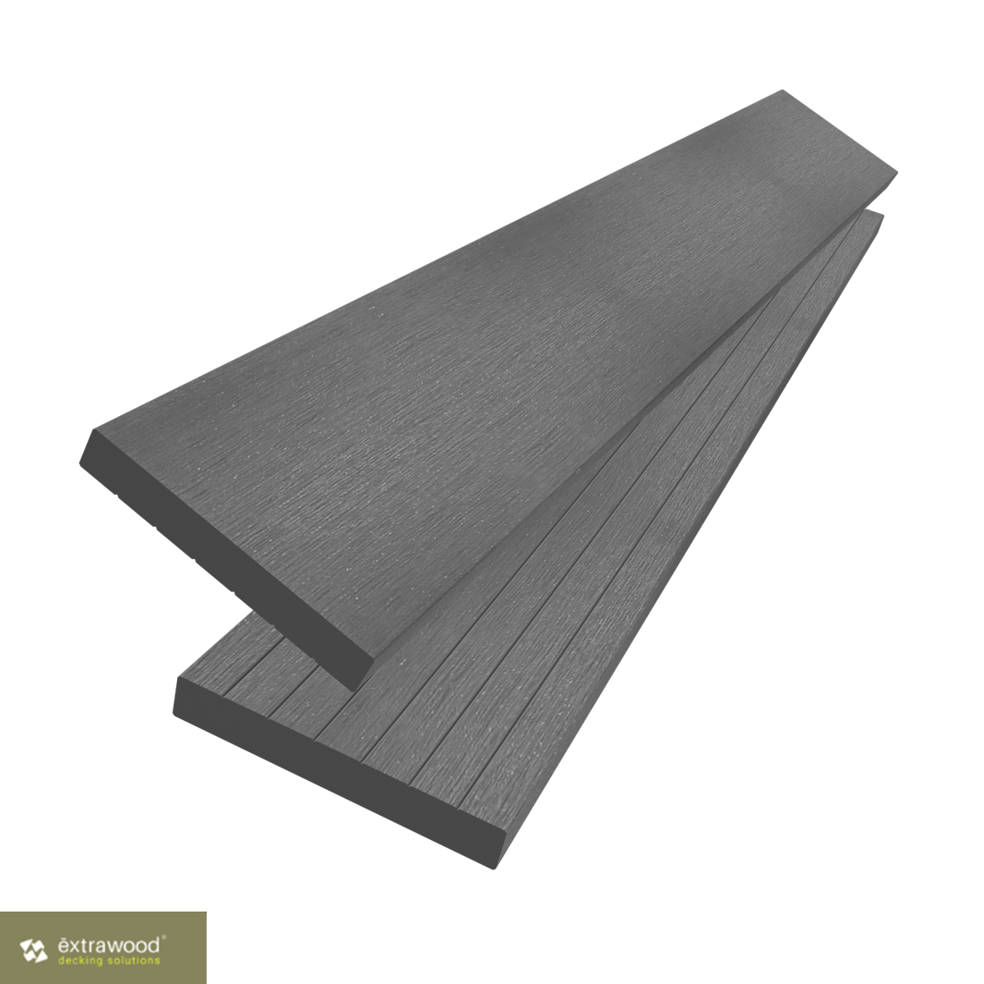 WPC-Abschlussleiste Grau 70 × 10 mm - 2,2 m