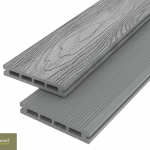 WPC Terrassendiele Grau 24 × 146 mm – beidseitige Hohlkammerdiele