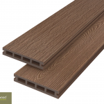 Co-extrudierte WPC Terrassendielen Hellbraun 23 × 146 mm – beidseitiges Hohlkammerprofil