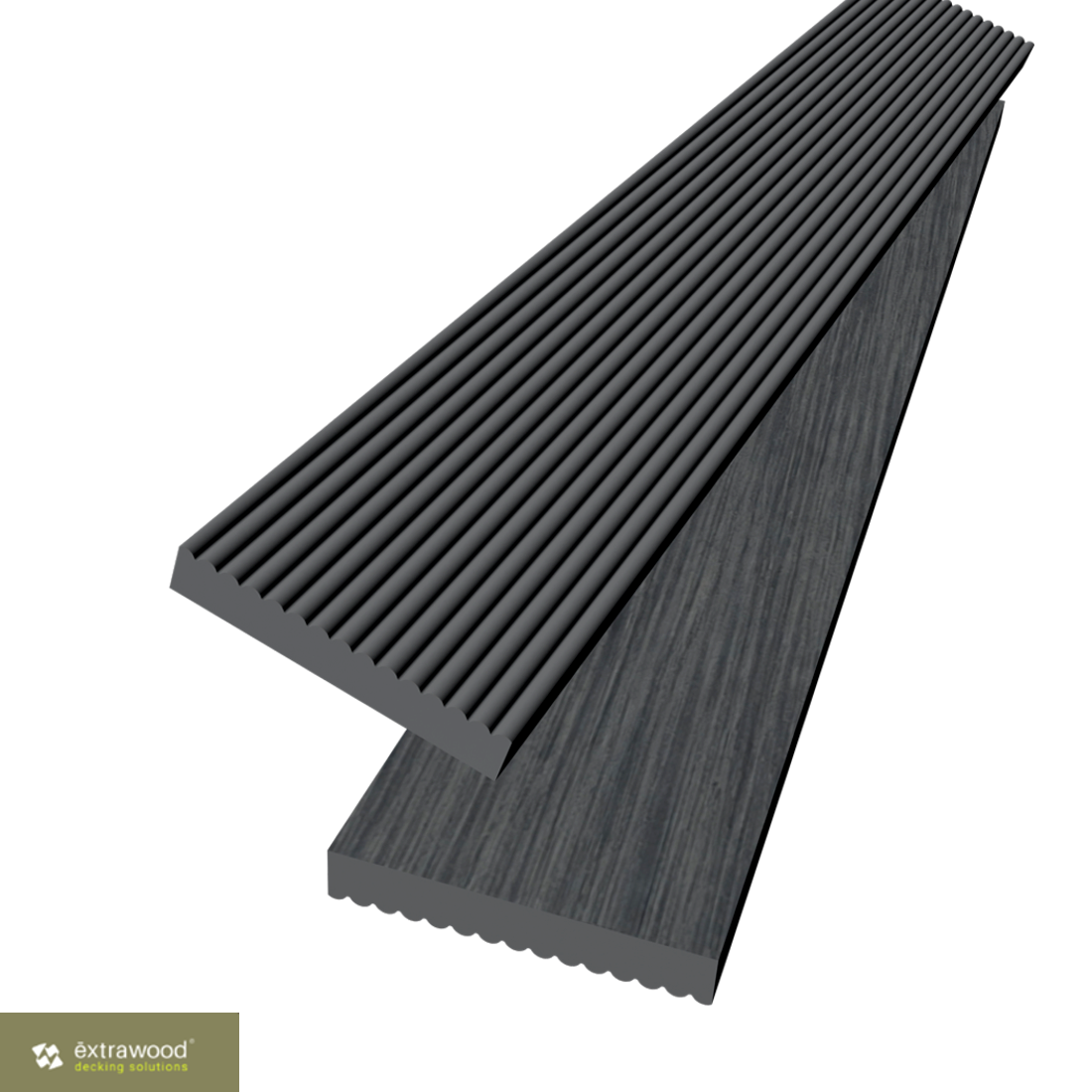 WPC-Abschlussleiste Anthrazitbraun 70 × 10 mm - 2,2 m