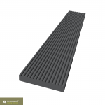 WPC-Abschlussleiste Anthrazitbraun 70 × 10 mm - 2,2 m