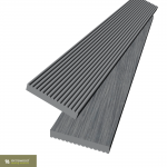 Co-extrudierte WPC-Abschlussleiste Grau 73 × 11 mm – 2,2 m