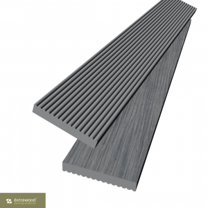 Co-extrudierte WPC-Abschlussleiste Grau 73 × 11 mm – 2,2 m